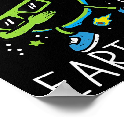 Dab Aarde Zonsverduistering Ga naar planeet Zijn A Poster (Hoek)