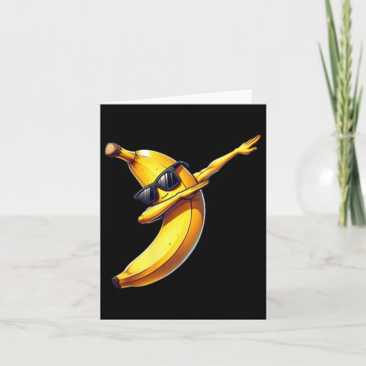 Dab Banana Dancing Dabbing Banaan Fruit Meme 1 Kaart (Voorkant)