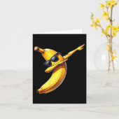 Dab Banana Dancing Dabbing Banaan Fruit Meme 1 Kaart (Gele Bloem)