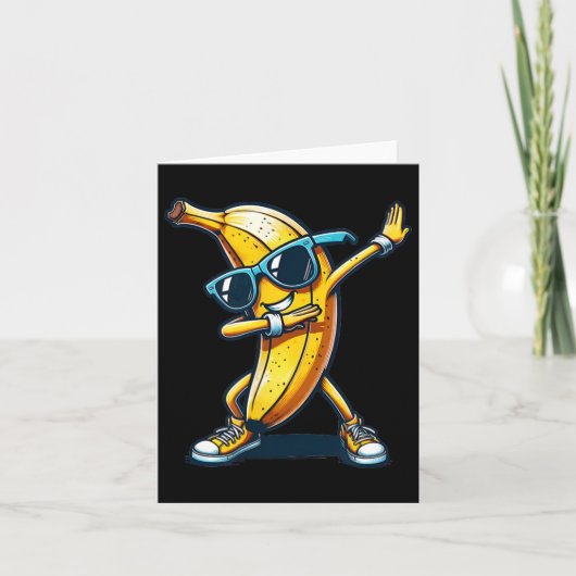 Dab Banana Dancing Dabbing Banaan Fruit Meme Kaart (Voorkant)