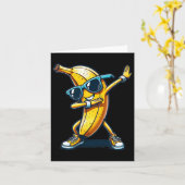 Dab Banana Dancing Dabbing Banaan Fruit Meme Kaart (Gele Bloem)