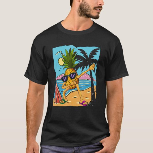 Dab Beach Fruit Tropical Summer Vacation Dabbing P T-shirt (Voorkant)