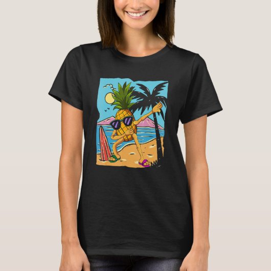 Dab Beach Fruit Tropical Summer Vacation Dabbing P T-shirt (Voorkant)