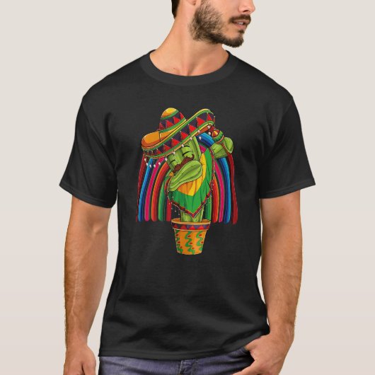 Dab Cactus Cinco De Mayo Mexican Fiesta Boy Kinder T-shirt (Voorkant)