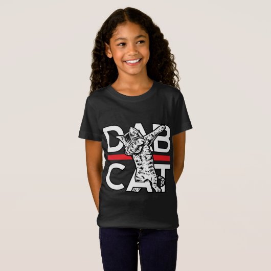 DAB Cat Tshirt Funny Dabbing Cat Dab Dance Shirt (Voorkant volledig)