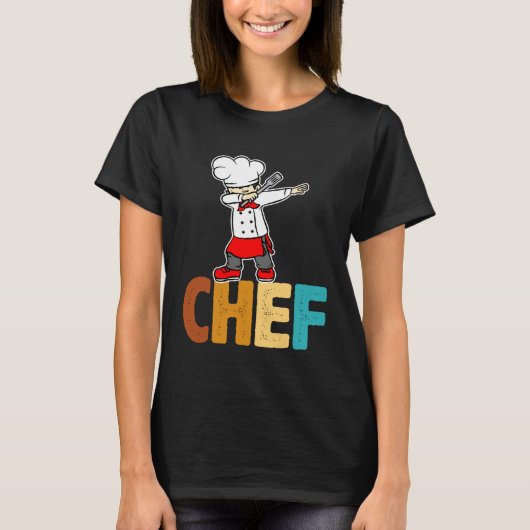 Dab Dabbing Chef Cooking Guru  Cook Retro Culinary T-shirt (Voorkant)