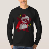 Dab Dabbing Move Panda Bear with Cape Dance Dabbin T-shirt (Voorkant)