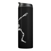 Dab dabbing skeleton Pet Dog Bone Thermosbeker (Geroteerd rechts)