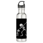Dab dabbing skeleton Pet Dog Bone Waterfles (Voorkant)