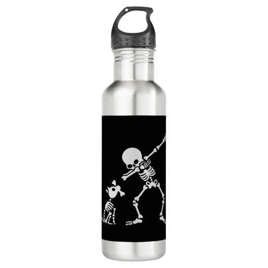 Dab dabbing skeleton Pet Dog Bone Waterfles (Voorkant)
