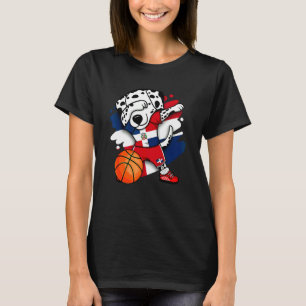 Dab Dalmatian Dog Dominicaanse Republiek Basketbal T-shirt