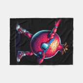 Dab Dance Granaatappel Grappig Dansen Dabbing Frui Fleece Deken (Voorkant (Horizontaal))