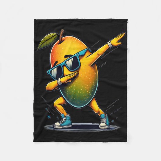 Dab Dance Mango Grappig Dansen Dabbing Fruit Fleece Deken (Voorkant)