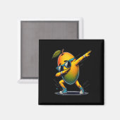 Dab Dance Mango Grappig Dansen Dabbing Fruit Magneet (Voorkant / Achterkant)