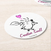 DAB de KUNSTENAAR EGEL Ronde Kartonnen Onderzetter (Gebogen)