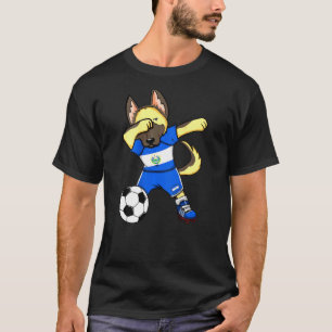 Dab Duitse Herdershond El Salvador Voetbalfans T-s T-shirt