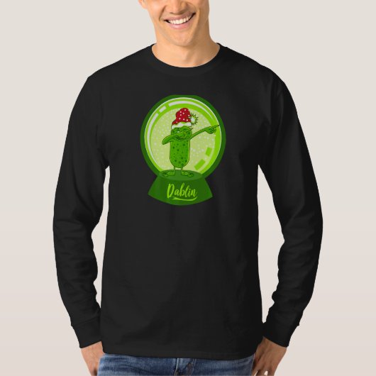Dab Elf Goblin Snowball Snow Globe Dabbing Christm T-shirt (Voorkant)