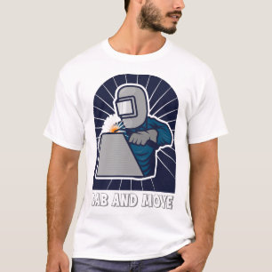 Dab en Beweeg Grappige TIG-Lasser Kunst T-shirt