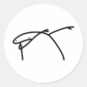 Dab Flork Ronde Sticker (Voorkant)