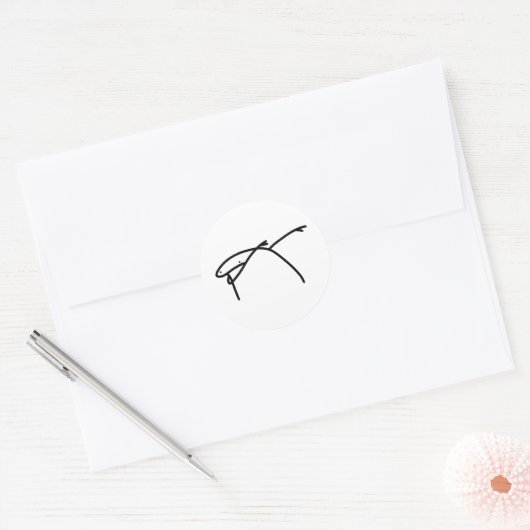 Dab Flork Ronde Sticker (Envelop)