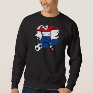 Dab French Bulldog Netherlands Soccer Fans Jersey Trui