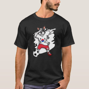 Dab French Bulldog Zuid-Korea Soccer Fans Jersey T-shirt