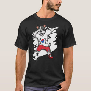 Dab French Bulldog Zuid-Korea Soccer Fans Jersey T-shirt