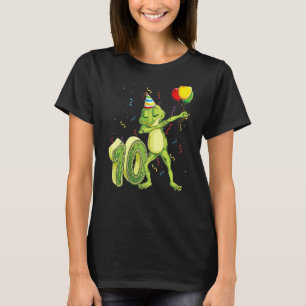 Dab Frog 10th Birthday Ten 10 Years Old Bday Kinde T-shirt
