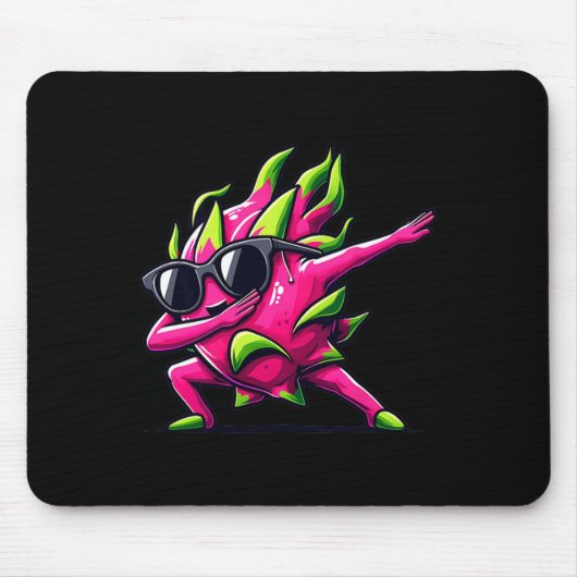 Dab Fruit Dancing Dabbing Dragon Fruit Meme Muismat (Voorkant)