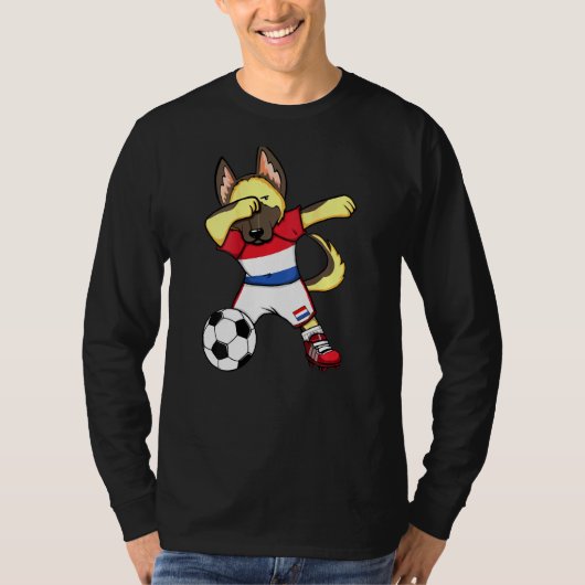 Dab German Shepherd Nederland Soccer Fans Jersey T-shirt (Voorkant)