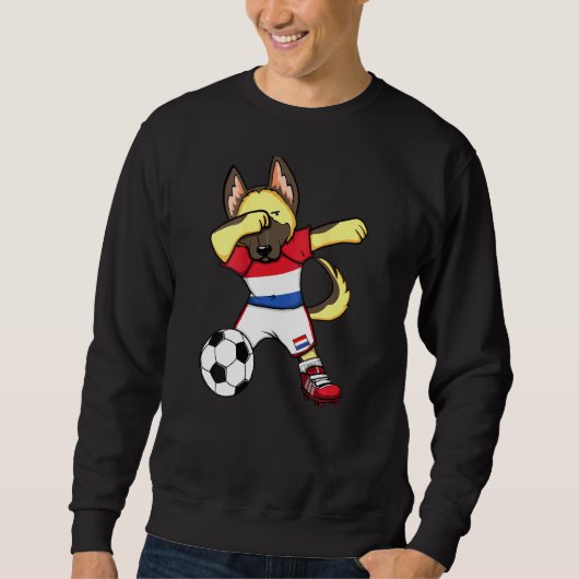 Dab German Shepherd Nederland Soccer Fans Jersey Trui (Voorkant)