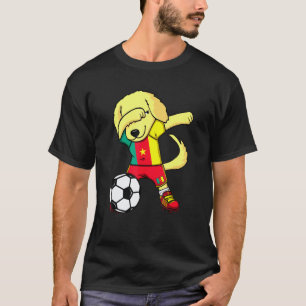 Dab Golden Retriever Kameroen Voetbalfans Jersey F T-shirt