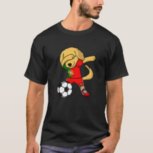 Dab Golden Retriever Portugal Soccer Fans Jersey F T-shirt