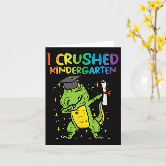 Dab I Crushed Kleuterschool Laatste Dag Afstuderen Kaart (Gele Bloem)