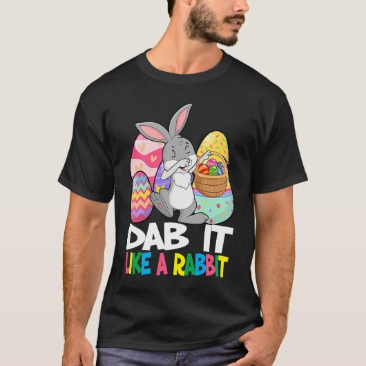 Dab It Like A Rabbit Easter Day For Boys Girls T-shirt (Voorkant)