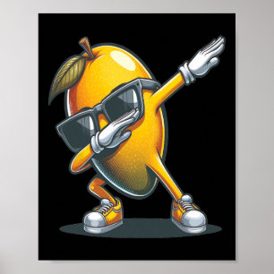 Dab Mango Dansen Dabbing Mango Fruit met Zonnebril Poster