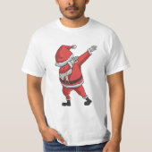Dab Santa Clause T-shirt Funny Kerstmis Dabbing (Voorkant)