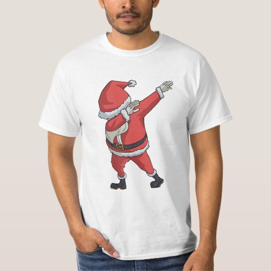 Dab Santa Clause T-shirt Funny Kerstmis Dabbing (Voorkant)