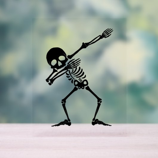 Dab skelet dabbing skelet - schedel mannen shirt acryl bord (Neutraal)