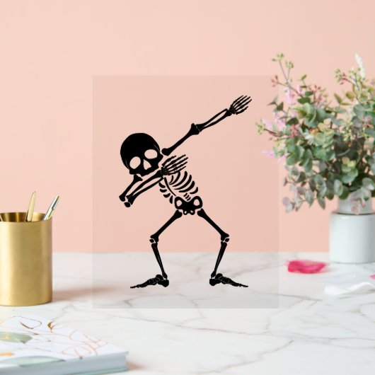 Dab skelet dabbing skelet - schedel mannen shirt acryl bord (Huwelijk)