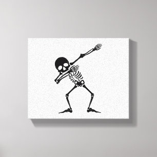 Dab skelet dabbing skelet - schedel mannen shirt canvas afdruk
