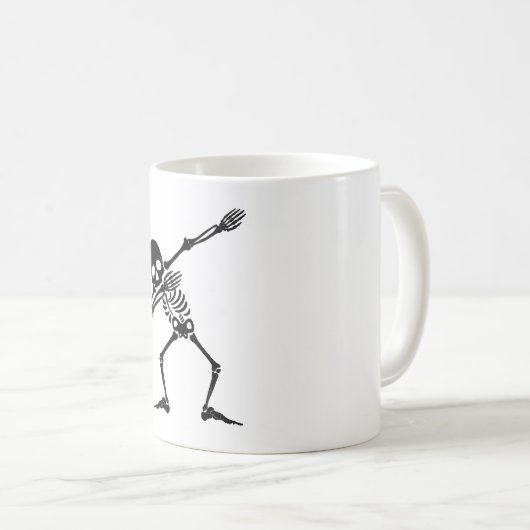 Dab skelet dabbing skelet - schedel mannen shirt koffiemok (Voorkant rechts)