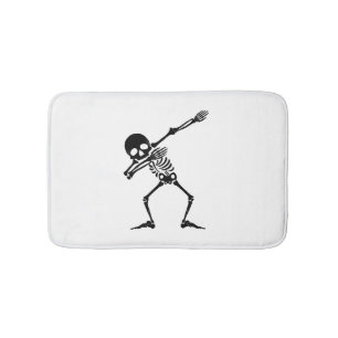Dab skelet dabende skelet - schedel mannen shirt badmat