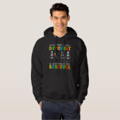 Dab Skeleton Autism Awareness Puzzle Piece Autism Hoodie (Voorkant volledig)
