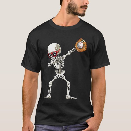 Dab Skeleton  Dabbing Skeleton Baseball Boys Hallo T-shirt (Voorkant)