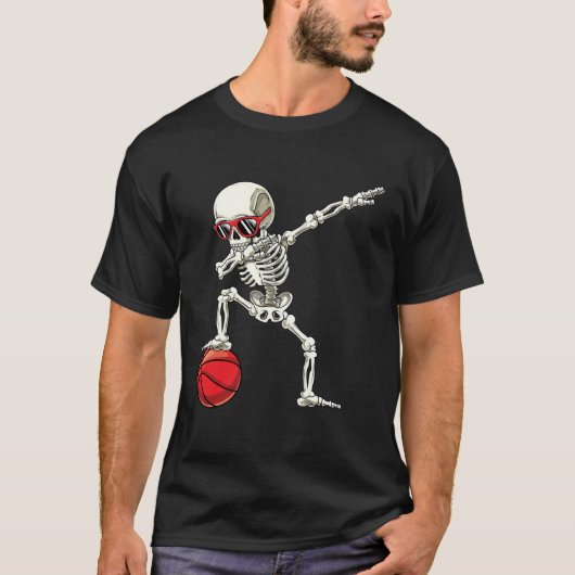 Dab Skeleton  Dabbing Skeleton Basketball Boy Hall T-shirt (Voorkant)