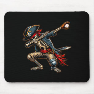 Dab Skeleton Dabbing Skeleton Pirate Baseball Muismat