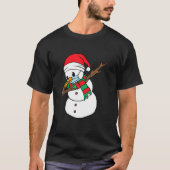 Dab Snowman Facial Mask Kerstmis T-shirt (Voorkant)