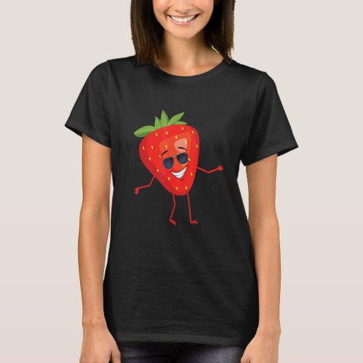 Dab Strawberry Dansdanserend Dabbing Strawberry Fr T-shirt (Voorkant)