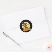 dababrottweiler dab dans grappige hond halloween ronde sticker (Envelop)